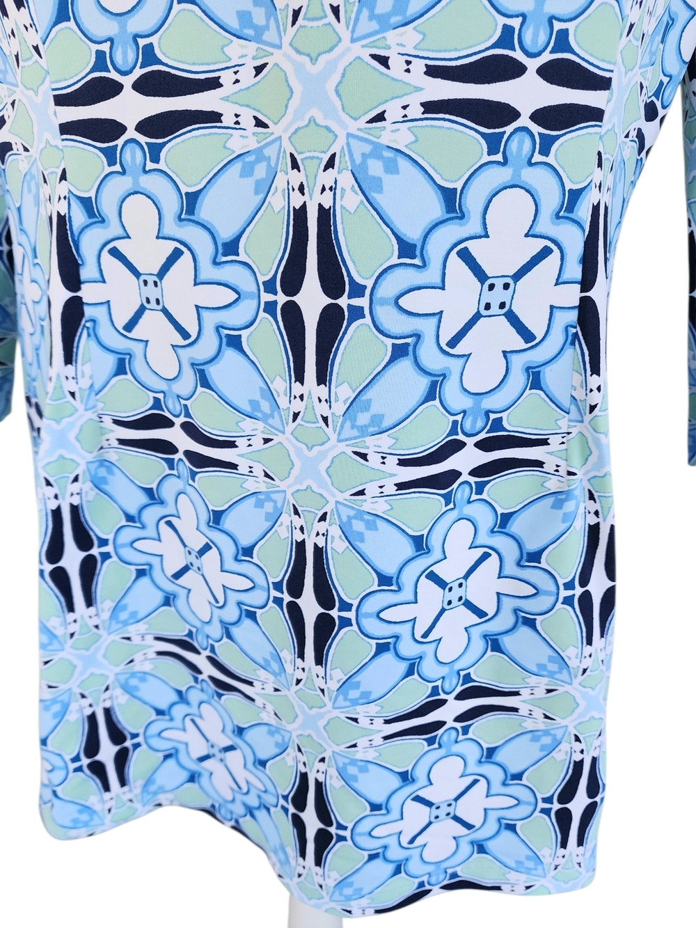 J Mclaughlin Blue Floral Geo Print Kids One-Piece - Picture 7 of 8
